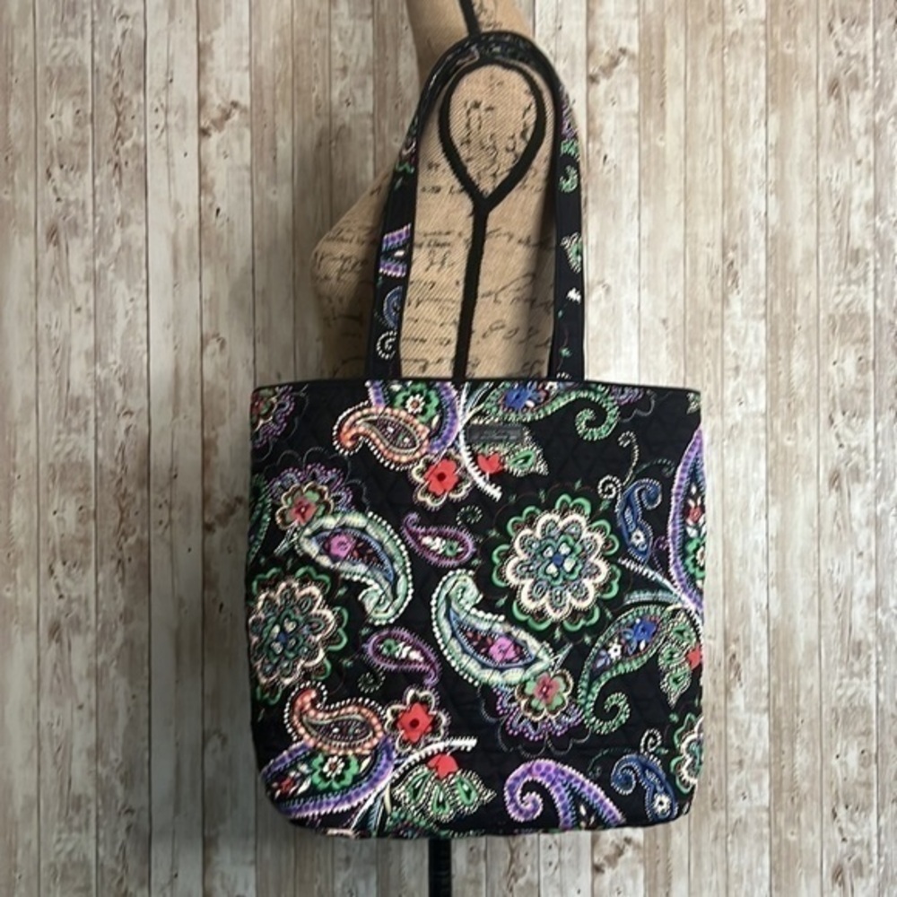 Vera Bradley Large Black Paisley Tote